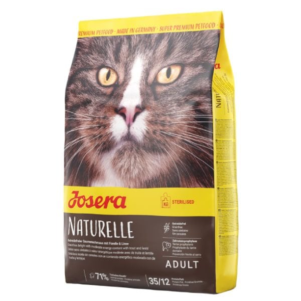 1655468685_josera-naturelle-sterilised-bezgraudu-sausa-bariba-sterilizetiem-kakiem-10kg Josera Naturelle Sterilised teraviljavaba kuivtoit steriliseeritud kassidele forelli ja läätsedega, 10 kg - Pilt 1